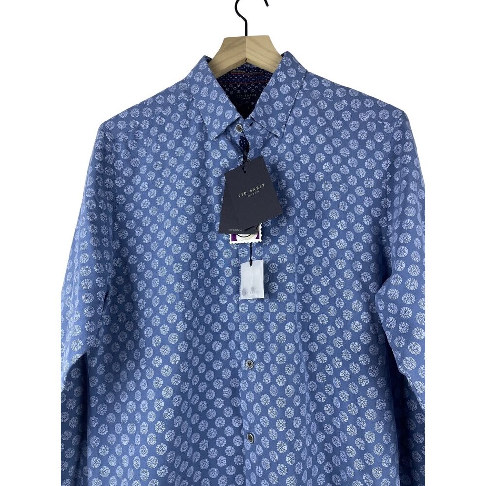 Ted Baker Geometric Medallion Print Noder Tillnow Button Up Shirt Men's 4 NWT - Picture 3 of 10
